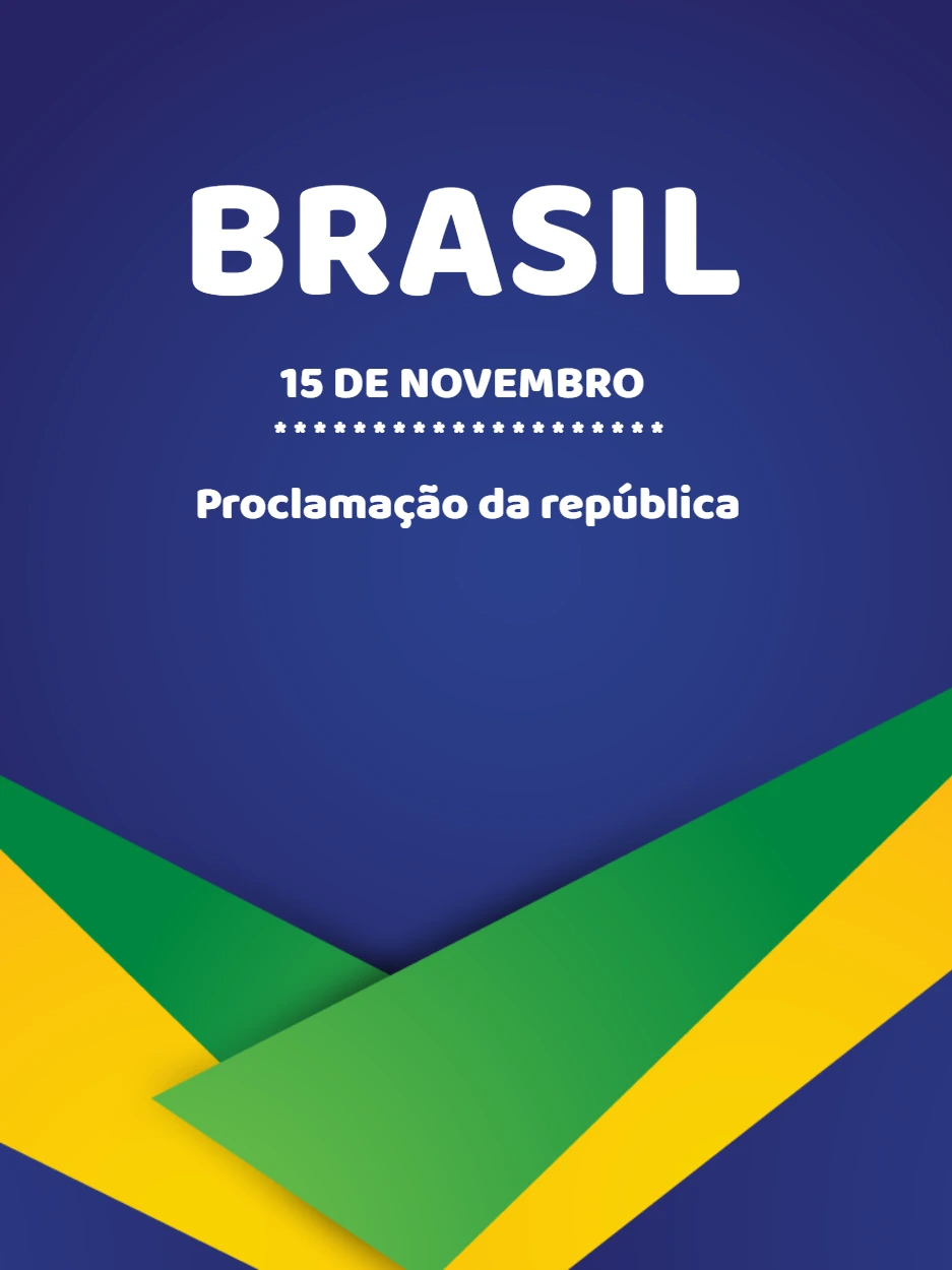 Post Proclamação da República com Cores do Brasil para Editar
