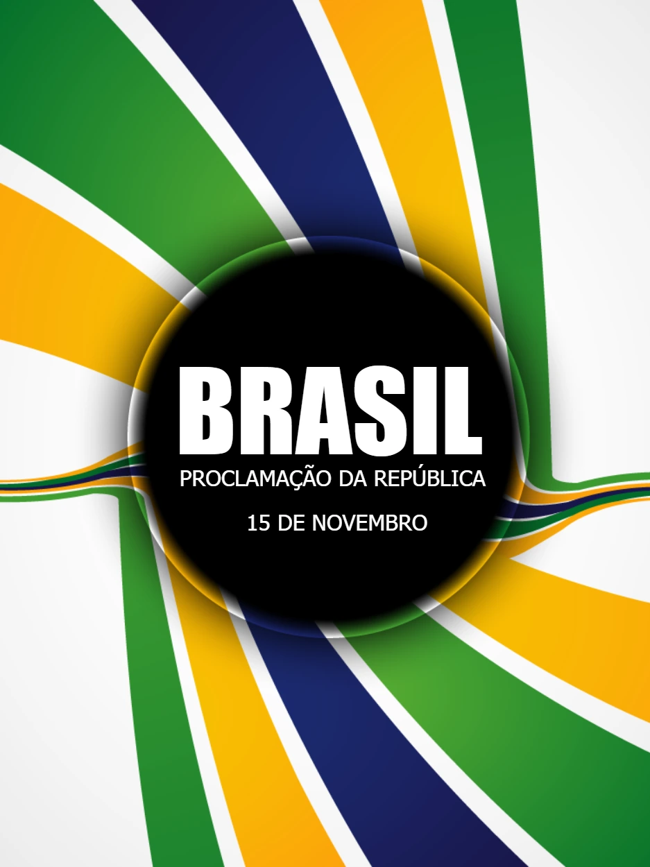 Arte Proclamação da República com Cores do Brasil para Editar