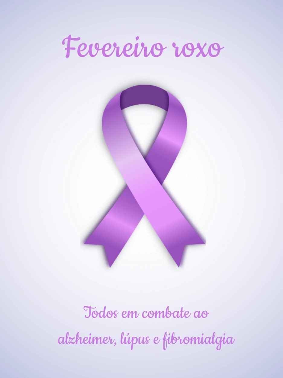 Post para Campanha Fevereiro Roxo Editável Online