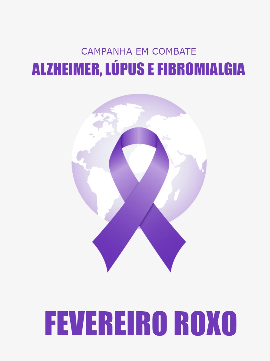 Post Fevereiro Roxo: Arte de Campanha para Editar Online