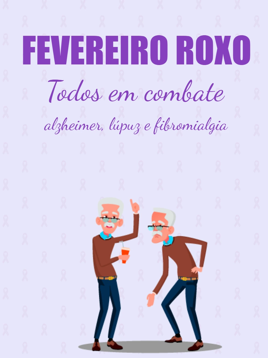Post Fevereiro Roxo Conscientização para Editar Online