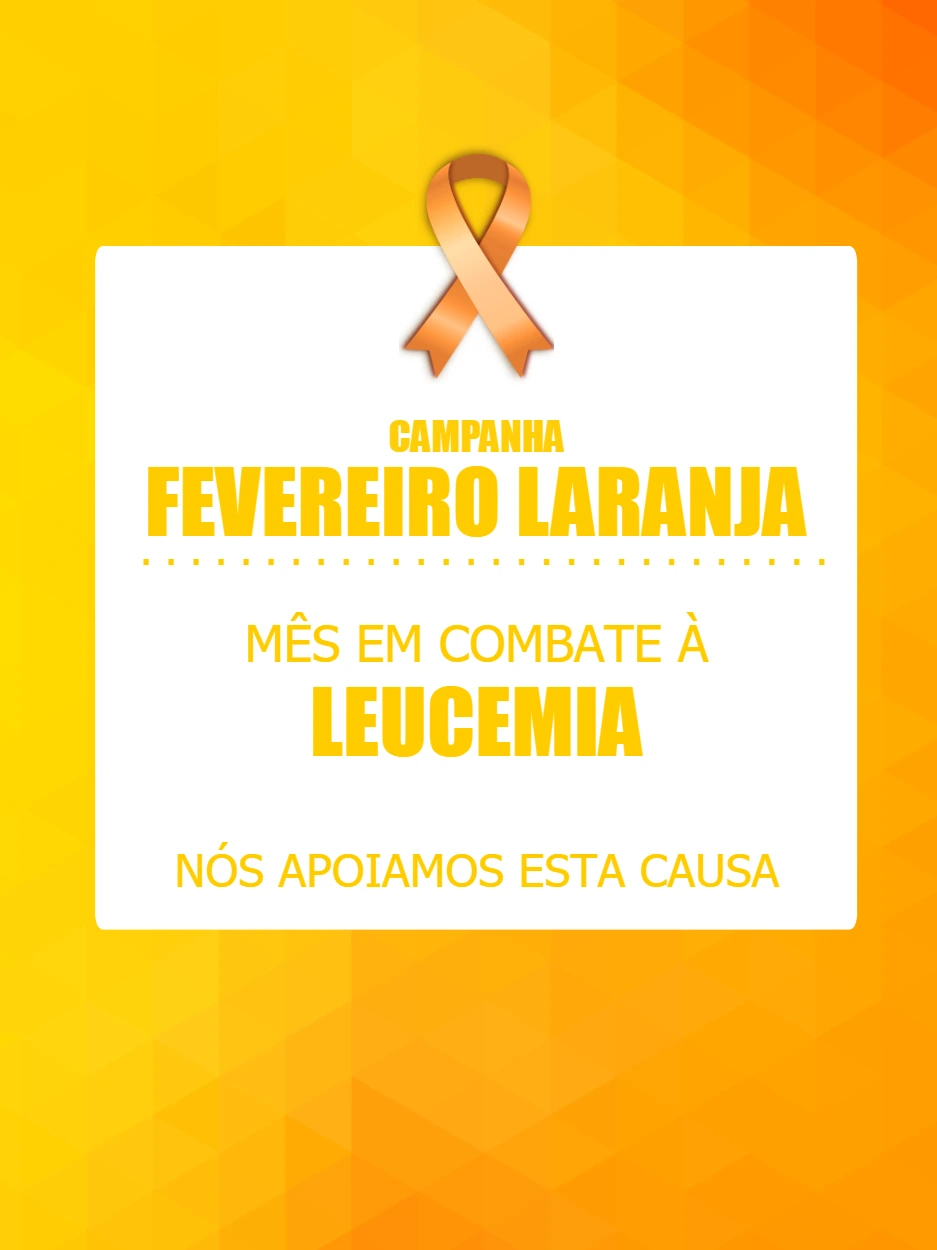 Post Fevereiro Laranja: Arte Editável para Campanha de Leucemia