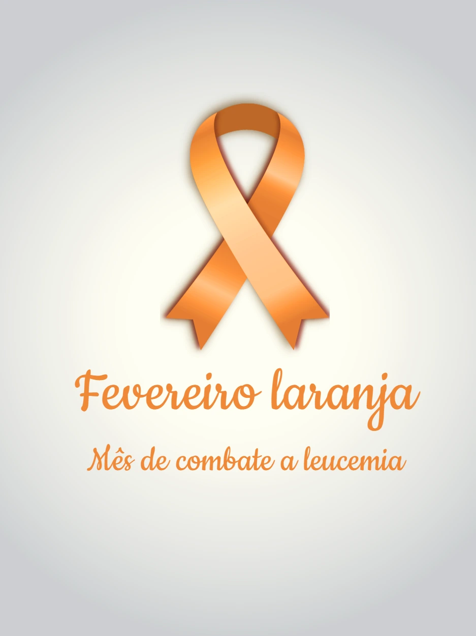 Post Fevereiro Laranja com Laço para Editar Online