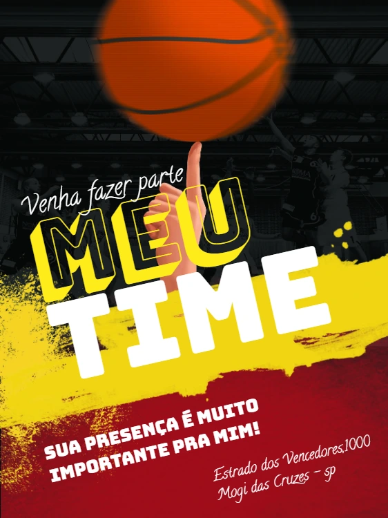 Convite de Aniversário Basquete para Editar Online Facilmente