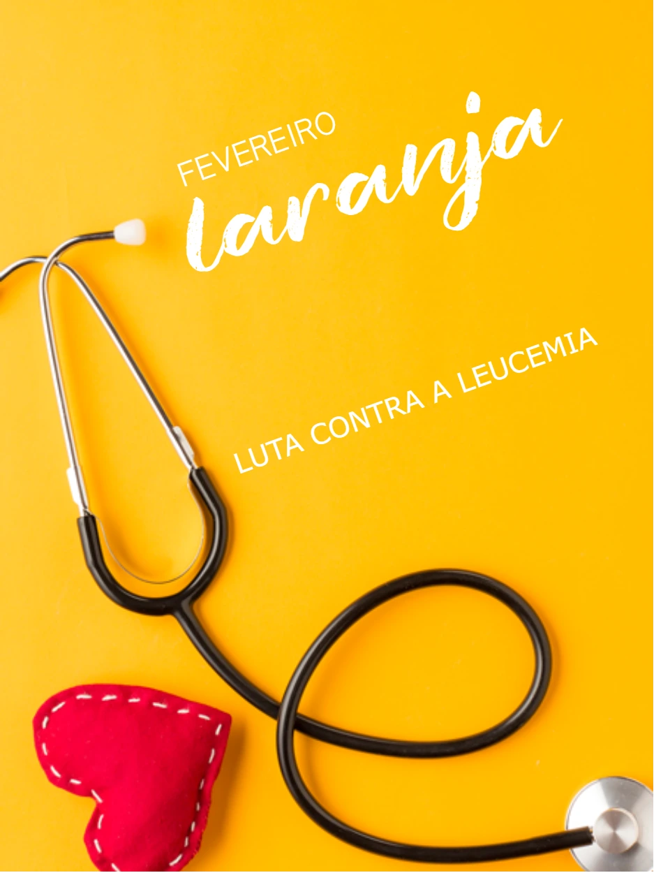 Post Fevereiro Laranja Editável para Conscientizar Online