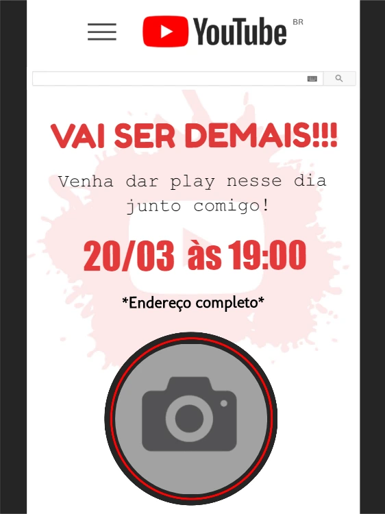 Convite Aniversário Youtuber com Foto para Editar Online