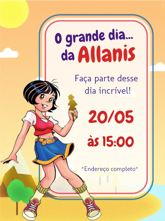 Convite de Aniversário Turma da Mônica Jovem para Editar Online
