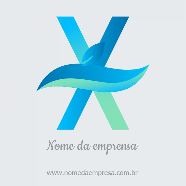 Logo Abstrato com Letra X para Editar Online