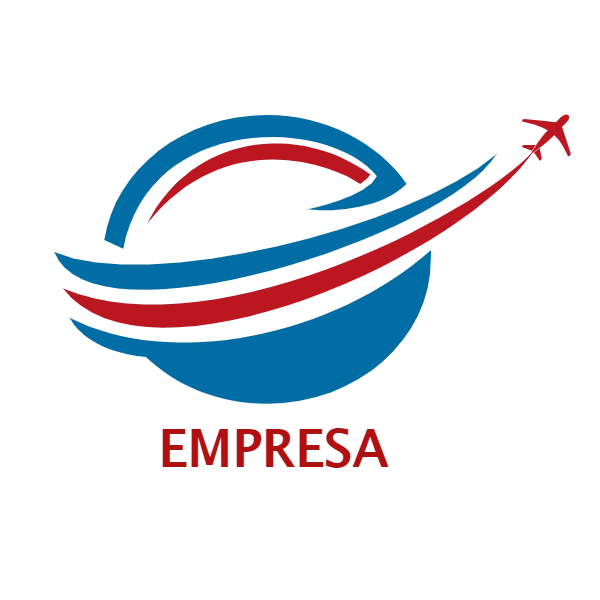 Logo de Viagem com Avião e Globo para Editar Online