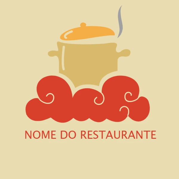 Logo para Restaurante com Panela para Editar Online