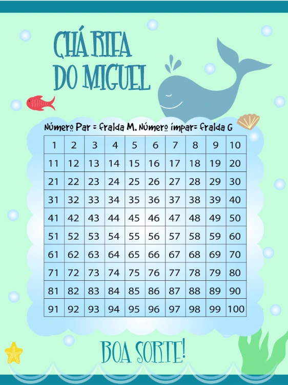 Chá Rifa Fundo do Mar com Baleia para Editar Online