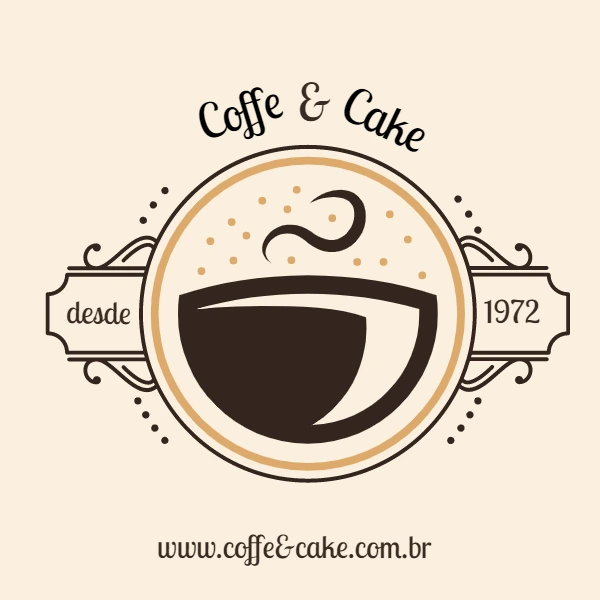 Logo de Cafeteria Vintage para Editar e Baixar na Hora