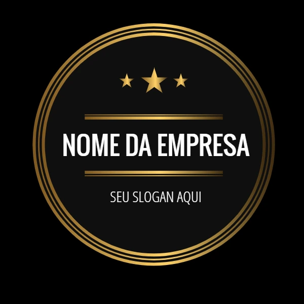 Logotipo Elegante Dourado para Empresa Editável Online