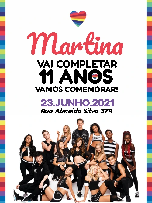 Convite Aniversário Now United com a Turma para Editar Online