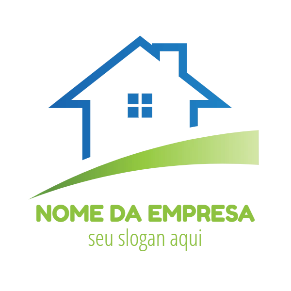 Logo Editável de Imobiliária com Casa para Personalizar