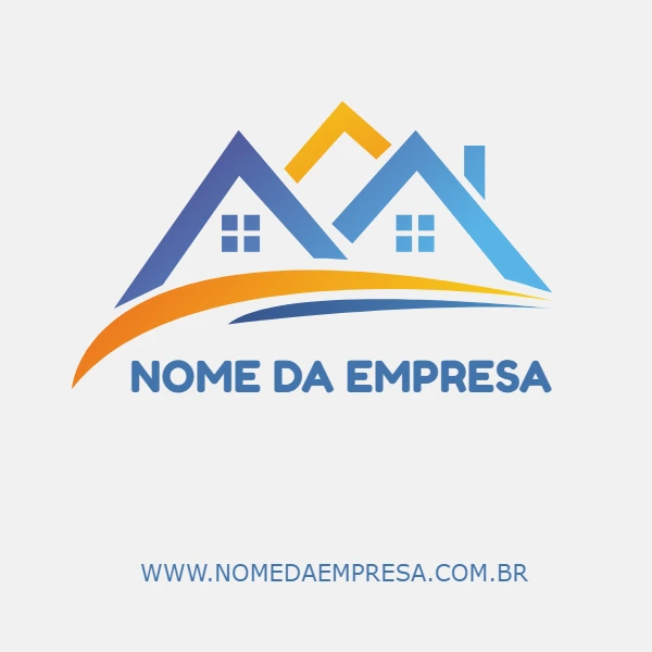 Logo Editável para Imobiliária com Casas Modernas para Editar