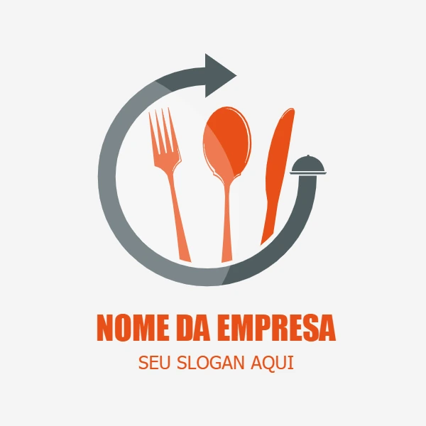 Logo Editável para Restaurante com Talheres para Criar