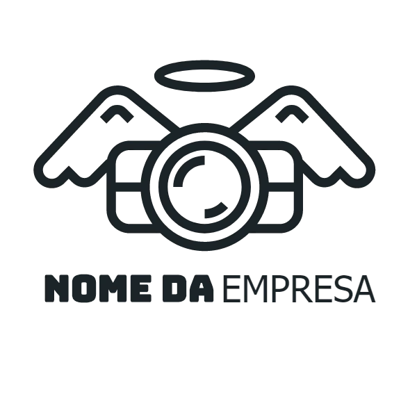 Logo Fotógrafo com Asas de Anjo para Editar Online