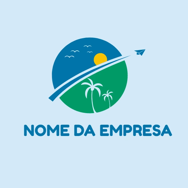 Logo para Agência de Turismo com Praia para Editar Online