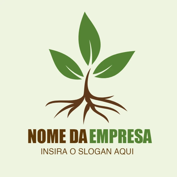 Logo Natureza com Planta e Raiz para Editar Online