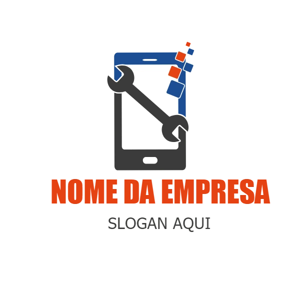 Logo Manutenção de Celular com Ferramenta para Editar Online