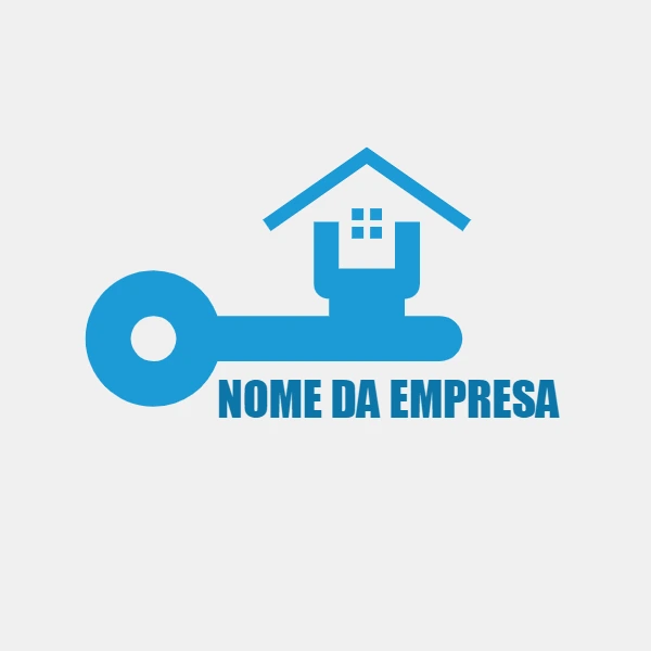 Logo para Imobiliária com Chave e Casa para Editar Online