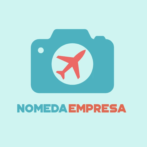 Logo de Turismo e Fotografia com Avião para Editar Online