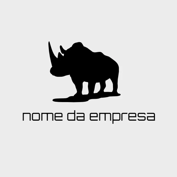 Logotipo de Rinoceronte Editável para Sua Empresa