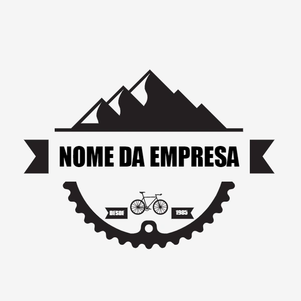 Logo de Ciclismo com Montanhas para Editar Online