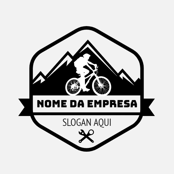 Logo de Ciclismo com Montanhas para Editar Online