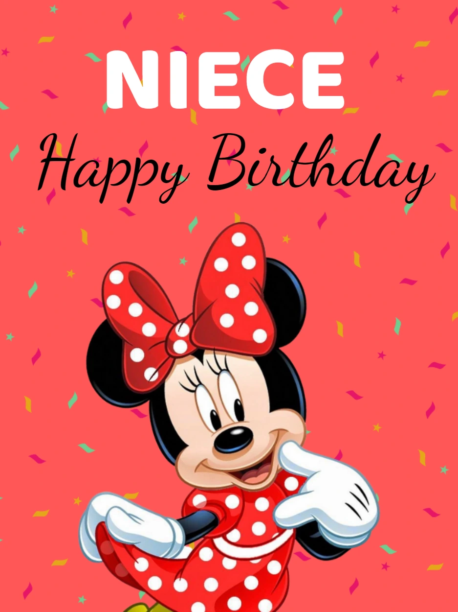 Minnie Mouse Birthday Card to Edit Online