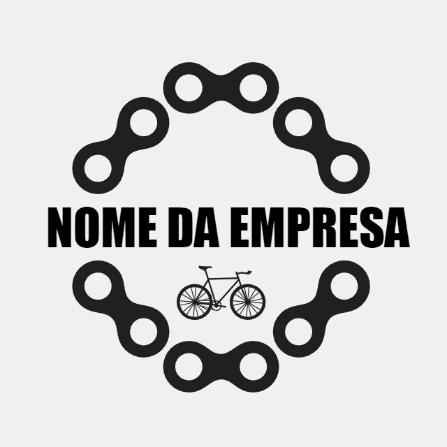 Logo Editável de Ciclismo com Corrente para Sua Empresa