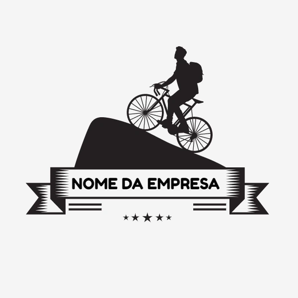 Logotipo Editável Online de Ciclista Aventureiro