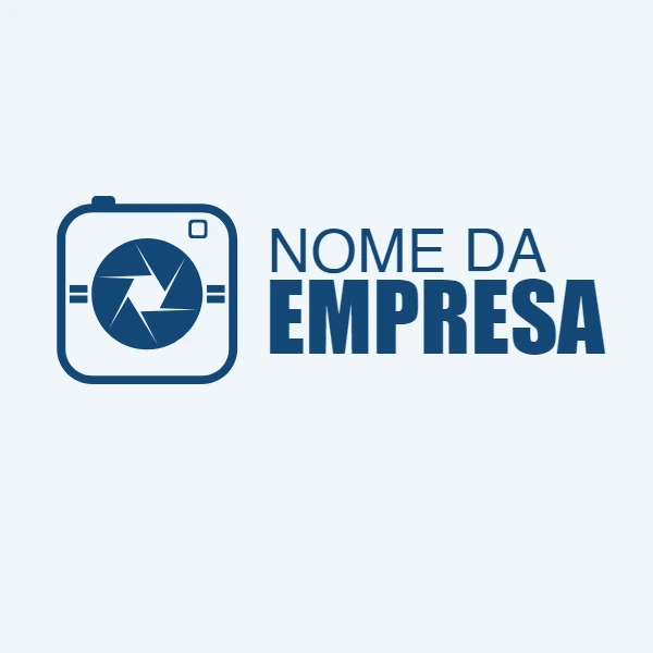 Logo Editável para Fotógrafo com Ícone de Câmera para Editar