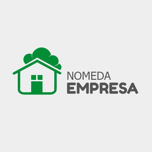 Logo Natureza com Casa e Árvore para Editar e Baixar