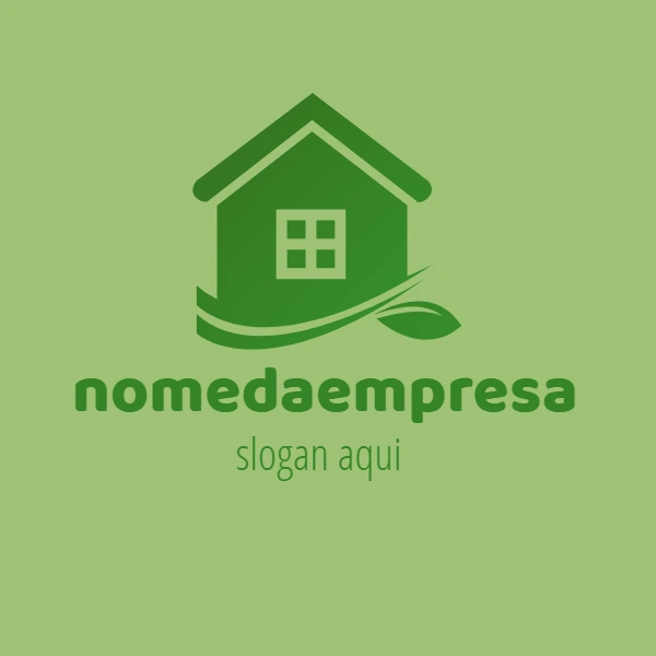 Logo de Empresa com Casa e Natureza para Editar Online