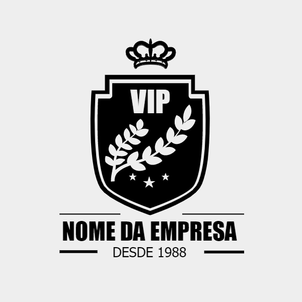 Logo Realeza VIP com Brasão e Coroa para Editar Online