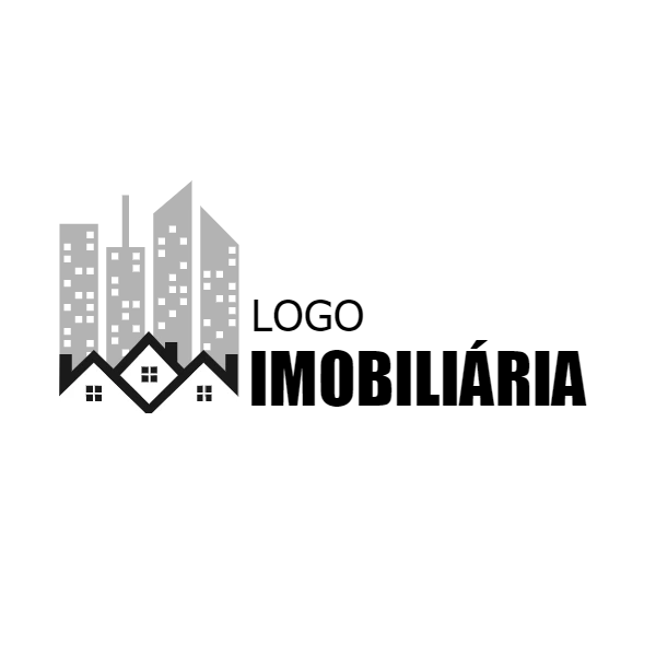 Logotipo Editável para Imobiliária com Design de Cidade