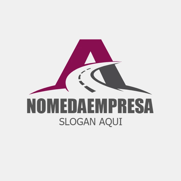 Logotipo com Letra A e Estrada para Editar Online