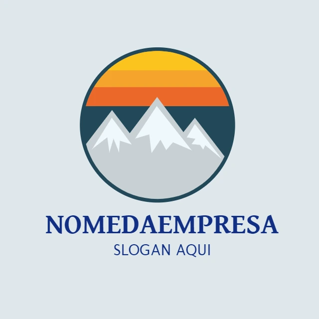 Logo de Turismo com Montanhas para Editar Online