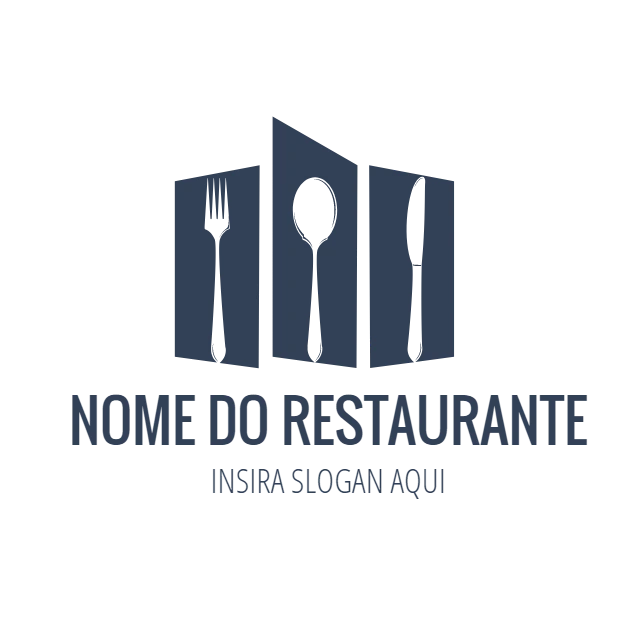 Logo para Restaurante com Talheres para Editar Online