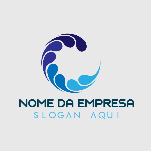 Logotipo Moderno com Onda para Editar Online