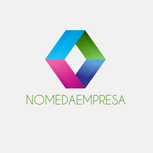Logo Abstrato e Geométrico com Formas Coloridas para Editar