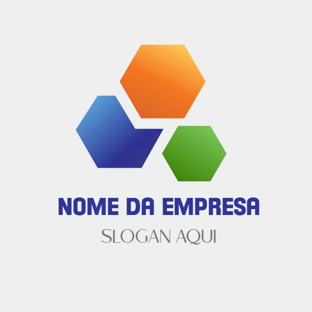 Logo Abstrato com Hexágonos para Editar Online
