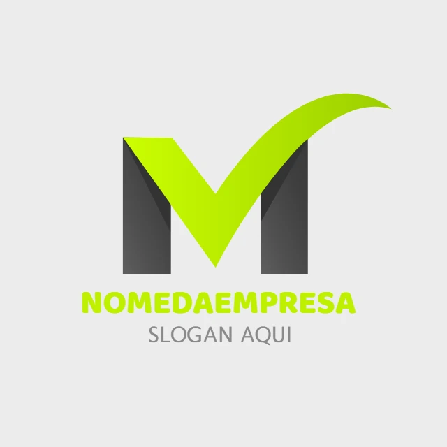 Logo Profissional com Letra M e Check para Editar Online