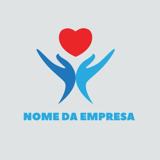 Logotipo Editável de Cuidado com Mãos e Coração para Criar