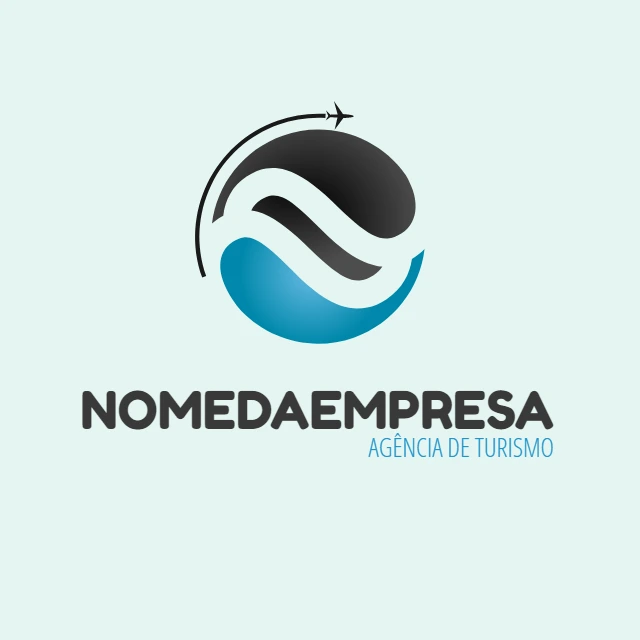 Logotipo Editável para Agência de Turismo e Viagens