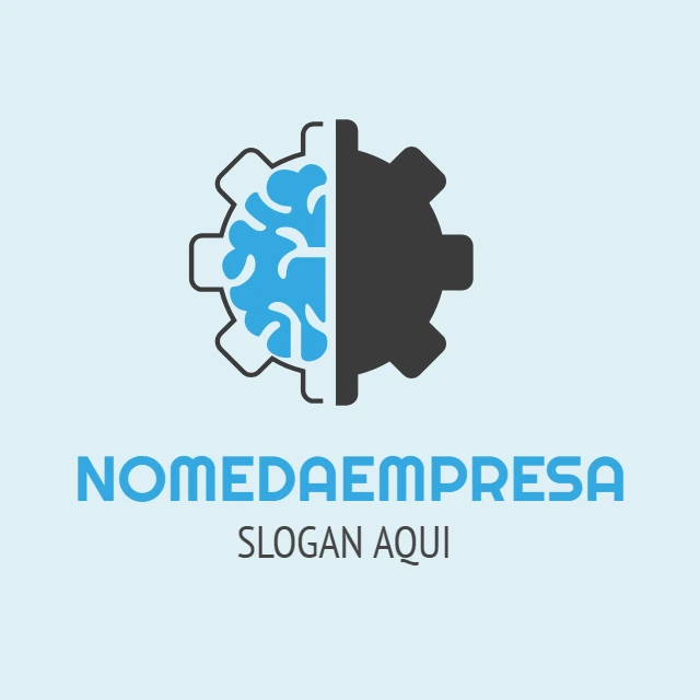Logo de Engrenagem e Cérebro Editável para sua Empresa