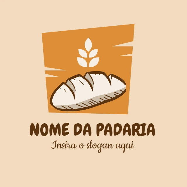 Logo para Padaria com Pão e Trigo para Editar Online