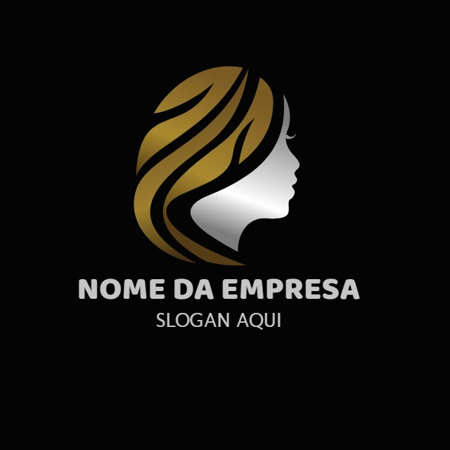 Logo Editável para Salão de Beleza e Estética para Editar